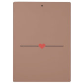 Gebacken mit braun Liebe Klemmbrett (Rückseite)