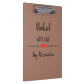 Gebacken mit braun Liebe Klemmbrett (Rechts)