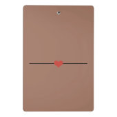 Gebacken mit braun Liebe Mini Klemmbrett (Rückseite)