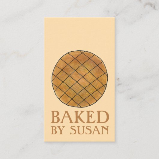 Gebacken mit Erdnussbutter Backkochgebäck Visitenkarte (Vorderseite)
