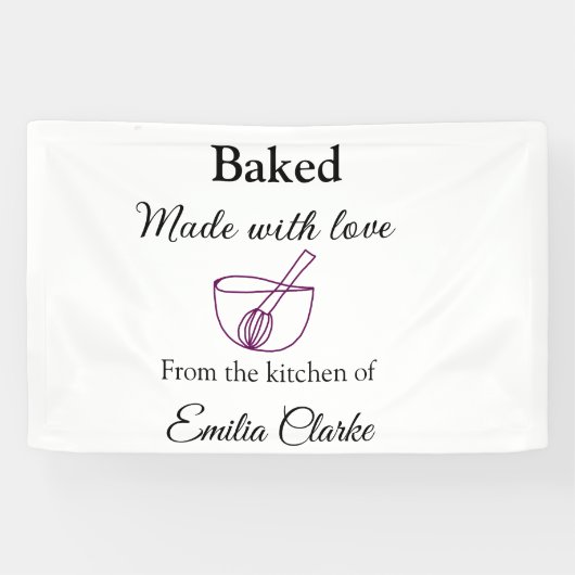 Gebacken mit Liebe Bäckerei Unternehmen hinzufügen Banner (Horizontal)