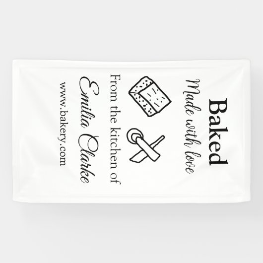 Gebacken mit Liebe Bäckerei Unternehmen hinzufügen Banner (Horizontal)