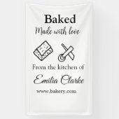 Gebacken mit Liebe Bäckerei Unternehmen hinzufügen Banner (Vertikal)
