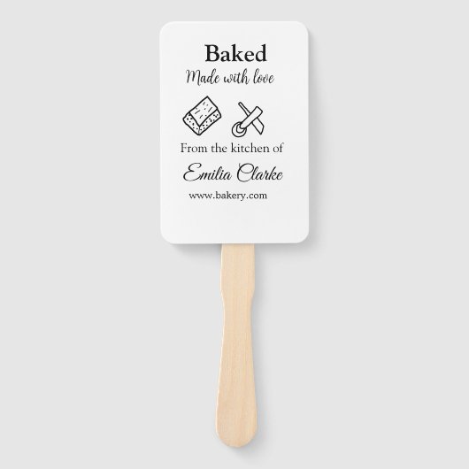 Gebacken mit Liebe Bäckerei Unternehmen hinzufügen Fächer (Vorderseite)