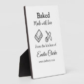 Gebacken mit Liebe Bäckerei Unternehmen hinzufügen Fotoplatte (Seite)