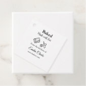 Gebacken mit Liebe Bäckerei Unternehmen hinzufügen Geschenkanhänger (Beispiel)