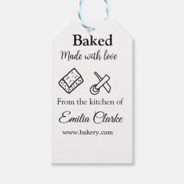 Gebacken mit Liebe Bäckerei Unternehmen hinzufügen Geschenkanhänger