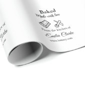 Gebacken mit Liebe Bäckerei Unternehmen hinzufügen Geschenkpapier (Rolleneckpunkt)