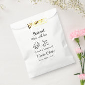 Gebacken mit Liebe Bäckerei Unternehmen hinzufügen Geschenktütchen (Versiegelt)