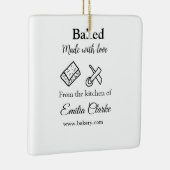 Gebacken mit Liebe Bäckerei Unternehmen hinzufügen Keramikornament (Rechts)