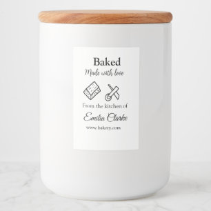 Gebacken mit Liebe Bäckerei Unternehmen hinzufügen Lebensmitteletikett
