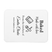 Gebacken mit Liebe Bäckerei Unternehmen hinzufügen Magnet (Horizontal)