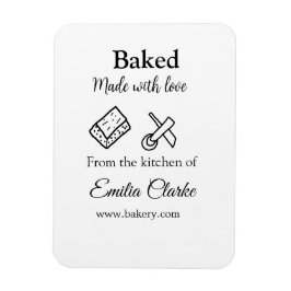 Gebacken mit Liebe Bäckerei Unternehmen hinzufügen Magnet