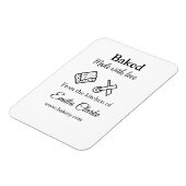 Gebacken mit Liebe Bäckerei Unternehmen hinzufügen Magnet (Linke Seite)