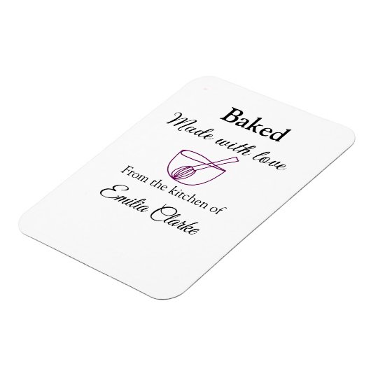 Gebacken mit Liebe Bäckerei Unternehmen hinzufügen Magnet (Linke Seite)