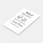Gebacken mit Liebe Bäckerei Unternehmen hinzufügen Post-it Klebezettel (angewinkelt)