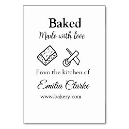 Gebacken mit Liebe Bäckerei Unternehmen hinzufügen Tischnummer