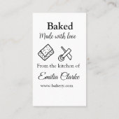 Gebacken mit Liebe Bäckerei Unternehmen hinzufügen Visitenkarte (Rückseite)