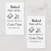 Gebacken mit Liebe Bäckerei Unternehmen hinzufügen Visitenkarte (Vorne/Hinten)