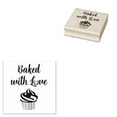 Gebacken mit Liebe Cupcake und Herz Gummistempel (Stempel)
