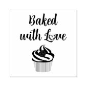 Gebacken mit Liebe Cupcake und Herz Gummistempel (Prägung)