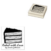 Gebacken mit Liebe, gebacken durch Schicht Kuchen Gummistempel (Stempel)