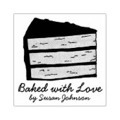 Gebacken mit Liebe, gebacken durch Schicht Kuchen Gummistempel (Prägung)