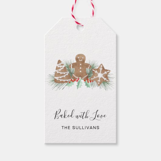 gebacken mit Liebe Geschenkanhänger (Vorderseite)