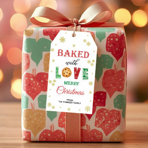 Gebacken mit Liebe Geschenketiketten, Weihnachts-G Geschenkanhänger