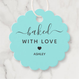 Gebacken mit Liebe Geschenkmarke für Leckereien un Geschenkanhänger