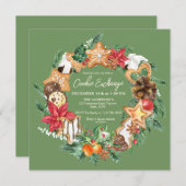 Gebacken mit Liebe Gingerbread Cookies tauschen Einladung (Vorne/Hinten)