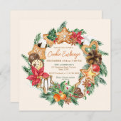 Gebacken mit Liebe Gingerbread Cookies tauschen Einladung (Vorne/Hinten)