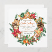 Gebacken mit Liebe Gingerbread Cookies tauschen Einladung (Vorne/Hinten)