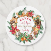 Gebacken mit Liebe Gingerbrot Kranz Weihnachten Geschenkanhänger (Vorderseite)