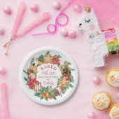 Gebacken mit Liebe Gingerbrot Kranz Weihnachten Pappteller (Party)