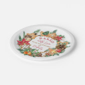 Gebacken mit Liebe Gingerbrot Kranz Weihnachten Pappteller (Schrägansicht)