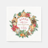 Gebacken mit Liebe Gingerbrot Kranz Weihnachten Serviette (Vorderseite)