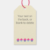 Gebacken mit Liebe, gummier Kuchen, deinen Worten Geschenkanhänger (Rückseite)