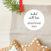 Gebacken mit Liebe hausgemachte Etikett für Lebens Runder Aufkleber