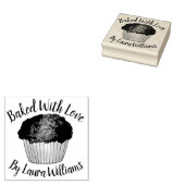 Gebacken mit Liebe hausgemachte Muffins Backküche Gummistempel (Stempel)