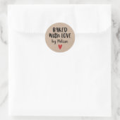 Gebacken mit Liebe Homemade Kraft Sticker (Tasche)