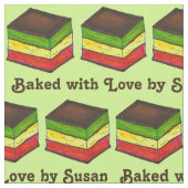 Gebacken mit Liebe Italienische Flagge Sieben Schi Stoff (Nahaufnahme)