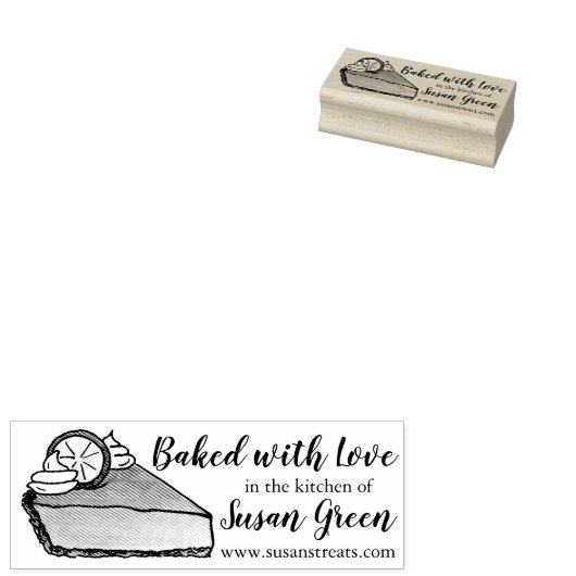 Gebacken mit Liebe Key Limon Pie Slice Bäckerei St Gummistempel (Stempel)
