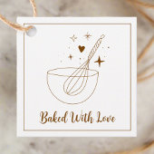 Gebacken mit Liebe l Minimal Utensil Bäckerei Koch Geschenkanhänger