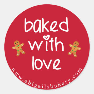 Gebacken mit Liebe - Lebkuchen - Männer - Weihnac Runder Aufkleber