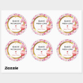 Gebacken mit Liebe - Niedliche Cupcakes & Donuts Runder Aufkleber (Blatt)