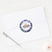 Gebacken mit Liebe, Oma's Blueberry Pie Labels Runder Aufkleber (Umschlag)