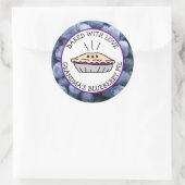 Gebacken mit Liebe, Oma's Blueberry Pie Labels Runder Aufkleber (Tasche)