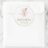 Gebacken mit Liebe Personalisierte Aufkleber (Tasche)