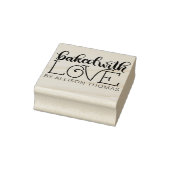 Gebacken mit Liebe - Personalisierte Kautschuk-Bri Gummistempel (Stempel)